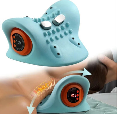 Portable neck massager with heat for shoulder and neck tension relief