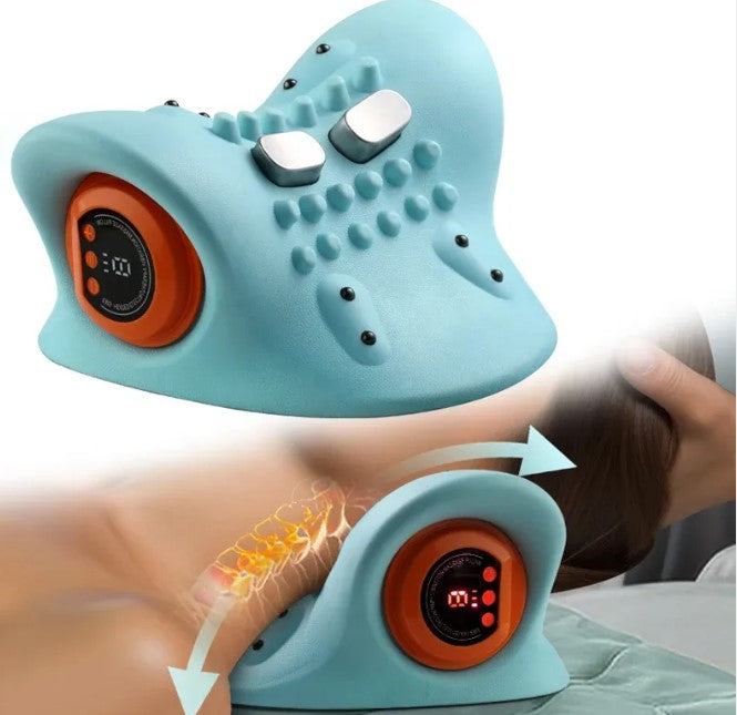 Portable neck massager with heat for shoulder and neck tension relief