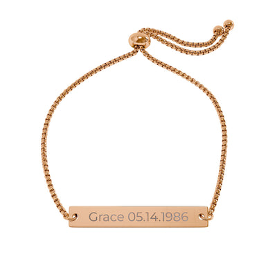 Engraved Bar Bracelet