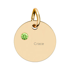 Birthstone Circle Charm