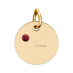 Birthstone Circle Charm