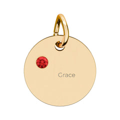Birthstone Circle Charm