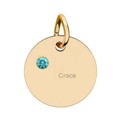 Birthstone Circle Charm