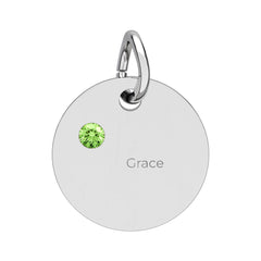 Birthstone Circle Charm