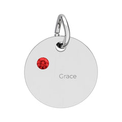 Birthstone Circle Charm