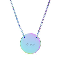Engraved Circle Necklace