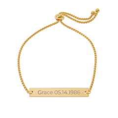 Engraved Bar Bracelet