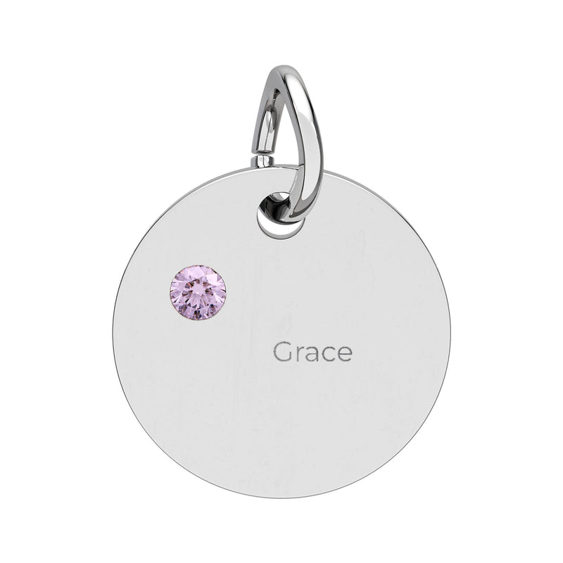 Birthstone Circle Charm
