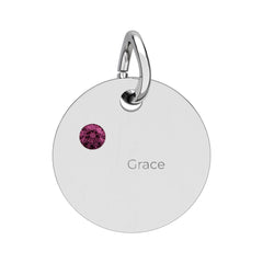 Birthstone Circle Charm