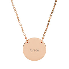 Engraved Circle Necklace