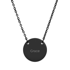 Engraved Circle Necklace