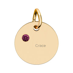 Birthstone Circle Charm
