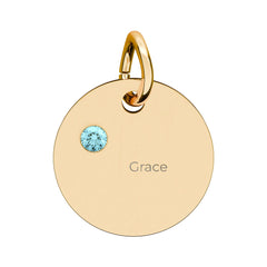 Birthstone Circle Charm