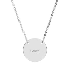 Engraved Circle Necklace