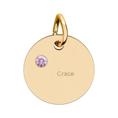 Birthstone Circle Charm